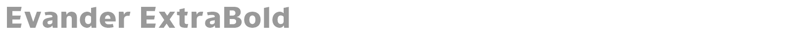 Evander font preview